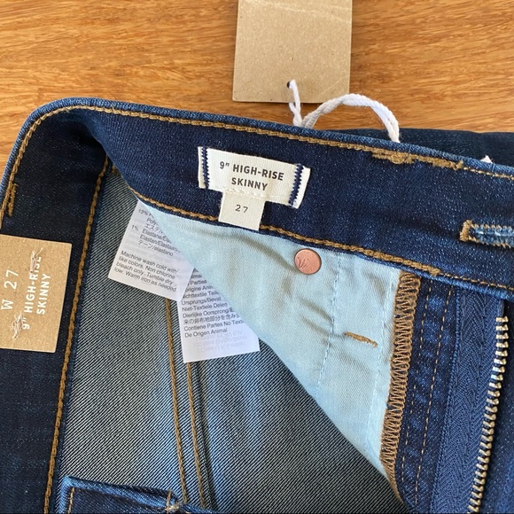 Women’s Madewell 9" High-Rise Skinny Jeans in Larkspur Wash - Sz. 27 Regular - Picture 2 of 5
